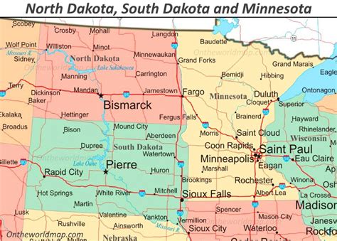 large map of minnesota|minnesota north dakota map.